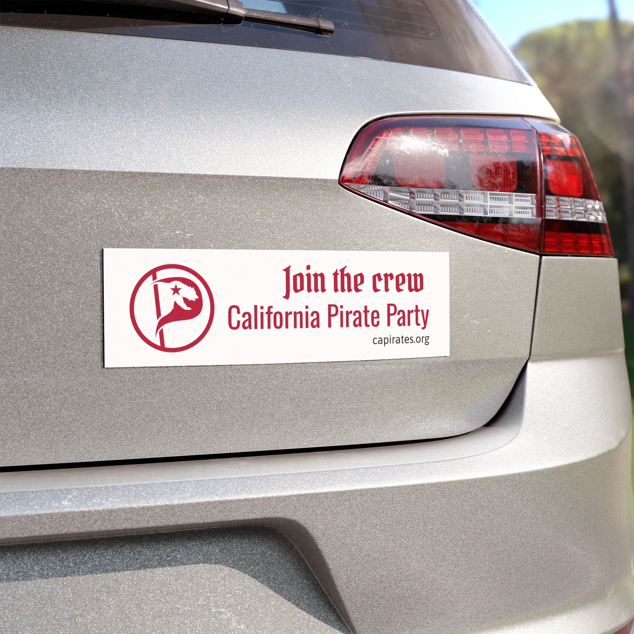 Pirate Party Car Magnet — “Join the crew” California Pirate Party Bumper Sticker - Image 4