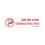 Pirate Party Car Magnet — “Join the crew” California Pirate Party Bumper Sticker
