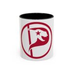 Red California Grizzly Bear Logo Accent Coffee Mug (11/15 oz)