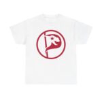 Unisex Heavy Cotton Tee with the California Pirate Party logo