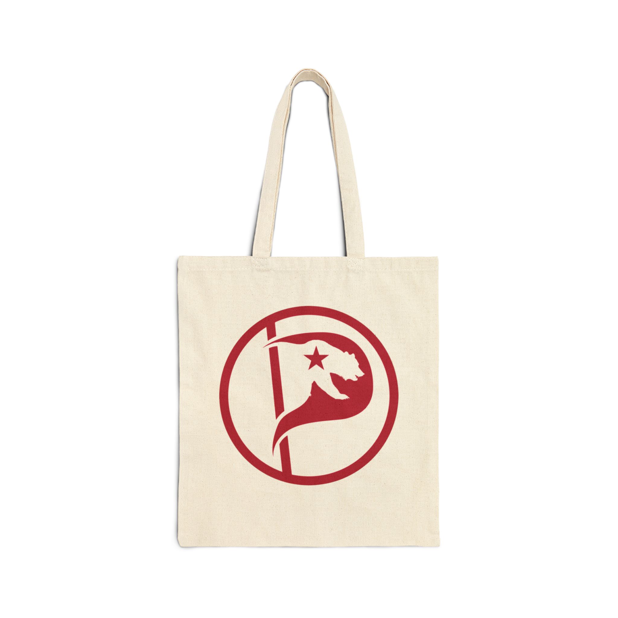 Tote Bag — Red Vintage Flag Emblem Canvas Tote